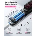 thumbnail image 6 of Portable Cordless Hair Straightener Brush, Bopcal Mini Straighten Brush Comb for Travel, 300M Negative Ion, 6 Temp, 10000mAh USB-C, Black, 6 of 7