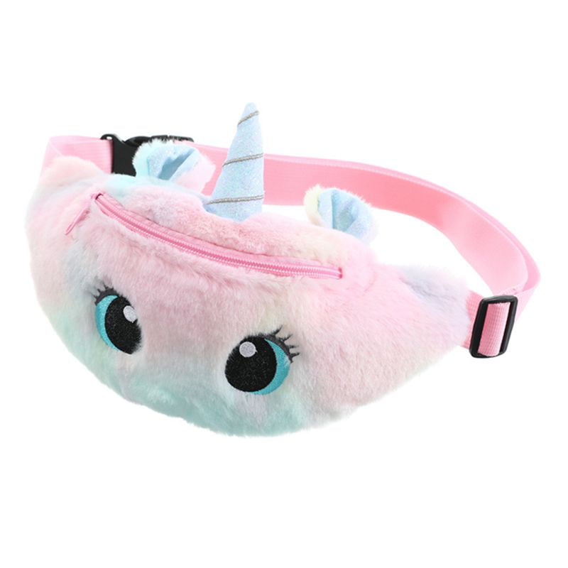 Child Kids Girl Waist Bag Cute Pink Unicorn Cartoon Belt Pouch Fanny Pack 