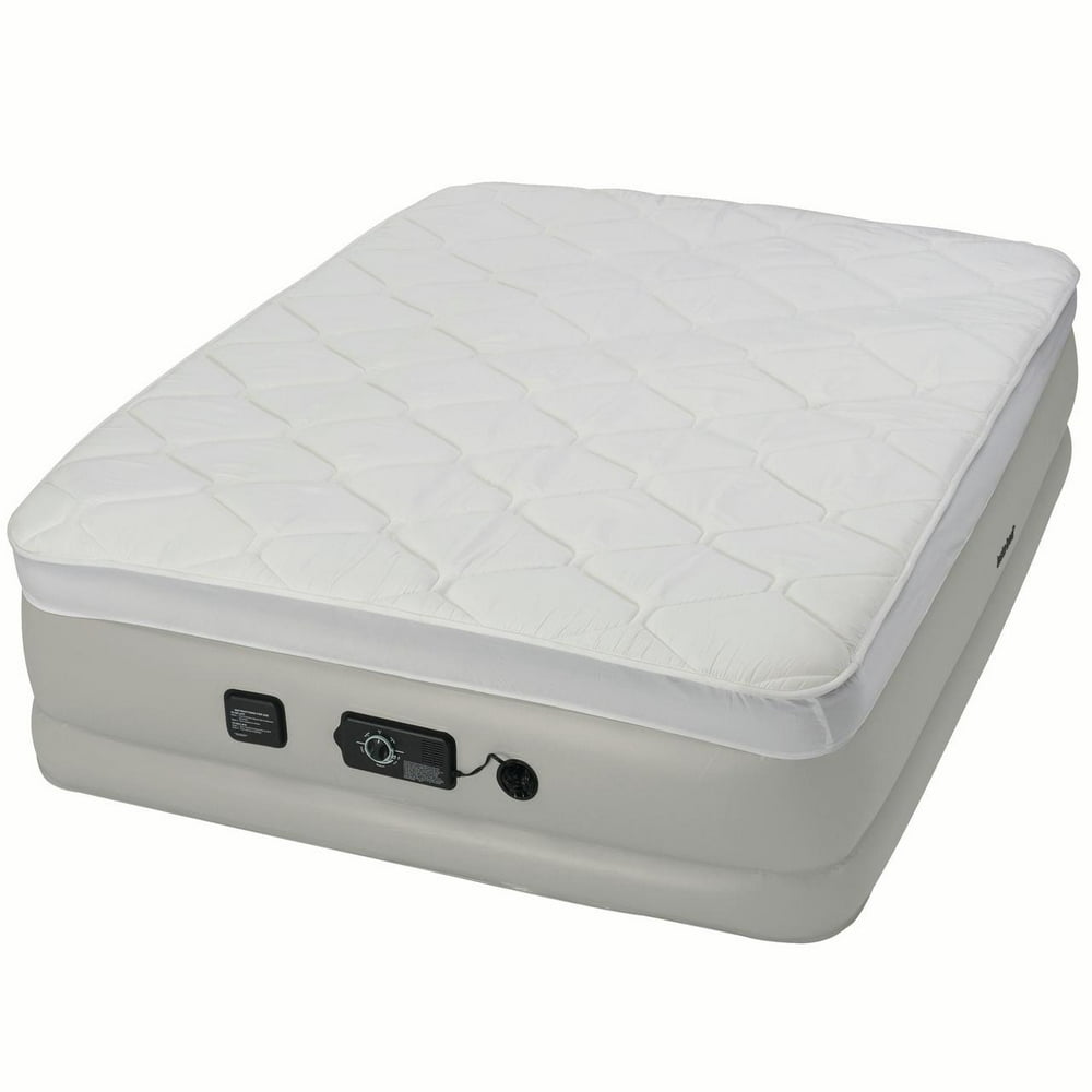 Instabed Raised 18" Queen Pillow Top Air Mattress with neverFLAT AC