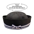 thumbnail image 4 of Jiibva Sailor Hat Navy Yacht Captain Hat with Sweet Bow Sail Hat for Adult Women Simple Style Halloween Party Caps, 4 of 7