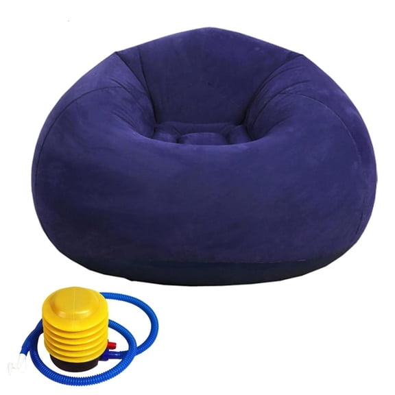 LAIQIEN Soft Flocking Inflatable Sofa Chair Bed Foldable Lounge Chair For Indoor Outdoor