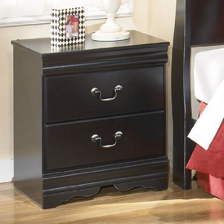 Black Two Drawer Night Stand by Ashley Furniture - Walmart.com