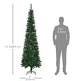 thumbnail image 3 of HOMCOM 7.5' Artificial Slim Christmas Tree Holiday Home Décor Pine Cones, 3 of 10