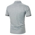 thumbnail image 3 of FYDUU Men's Vintage Polo Shirts Men Spring Summer Fashion Loose Lapel Printed Short Sleeve T Shirts Polo Shirt Top Fall Basic Polo Shirt, 3 of 4