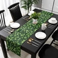 thumbnail image 5 of Green Plant Table Runner Cotton Linen 90 Inch Holiday Dresser Scarves, Spring Leaves Retro Pastoral Botanical Tablerunner for Kitchen Coffee Dining Bedroom Living Room Dinner Scarf Décor 13''x90'', 5 of 9