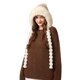 thumbnail image 5 of Gorro de invierno de punto con forro polar y cubre orejas y cara | Gorro de lana grueso, cálido y resistente al viento para climas fríos, 5 of 6