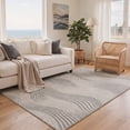 thumbnail image 2 of KUETH 2x3 Machine Washable Minimalist Accent Rug, Soft Low Pile Non Slip Backing Rug, Soft Greige Rug for Entryway Bedroom Kitchen, 2 of 5