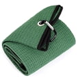 thumbnail image 1 of Toalla De Golf Triple Plegable Mile High Life | Tela De Microfibra Premium | Patrón De Gofres | Con Mosquetón Resistente | Toalla De Golf Para Hombres Y Mujeres (Toalla Greengolf), 1 of 5