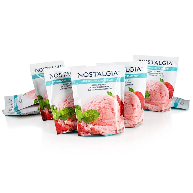 Nostalgia ICP825STRAW8PK Premium Strawberry Ice Cream Mix 8 8