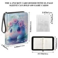 thumbnail image 3 of Game Card Storage Bag Collectible Trading Card Albums The 4-Pocket Card Binder With 50-Page Sleeve Can Hold 400 Game Cards Little Blue Monster, 3 of 6