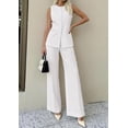 thumbnail image 6 of PRETTYGARDEN Women's 2 Piece Sets Summer Work Clothes Sleeveless Blazer Vest Pants Suits Spring Business Casual Outfits, 6 of 7