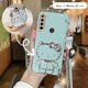 thumbnail image 1 of Carcasa Xiaomi Redmi Note 8 9 Pro Max 9S 9A 9i Vanity Espejo Lindo Hello Kitty Anime Soporte Banda De Muñeca Con Hoja De Metal Funda De Teléfono SK, 1 of 4