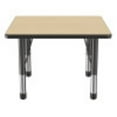 thumbnail image 3 of ECR4Kids 30in x 30in Square Premium Thermo-Fused Adjustable Activity Table Maple/Black/Black - Chunky Leg, 3 of 4