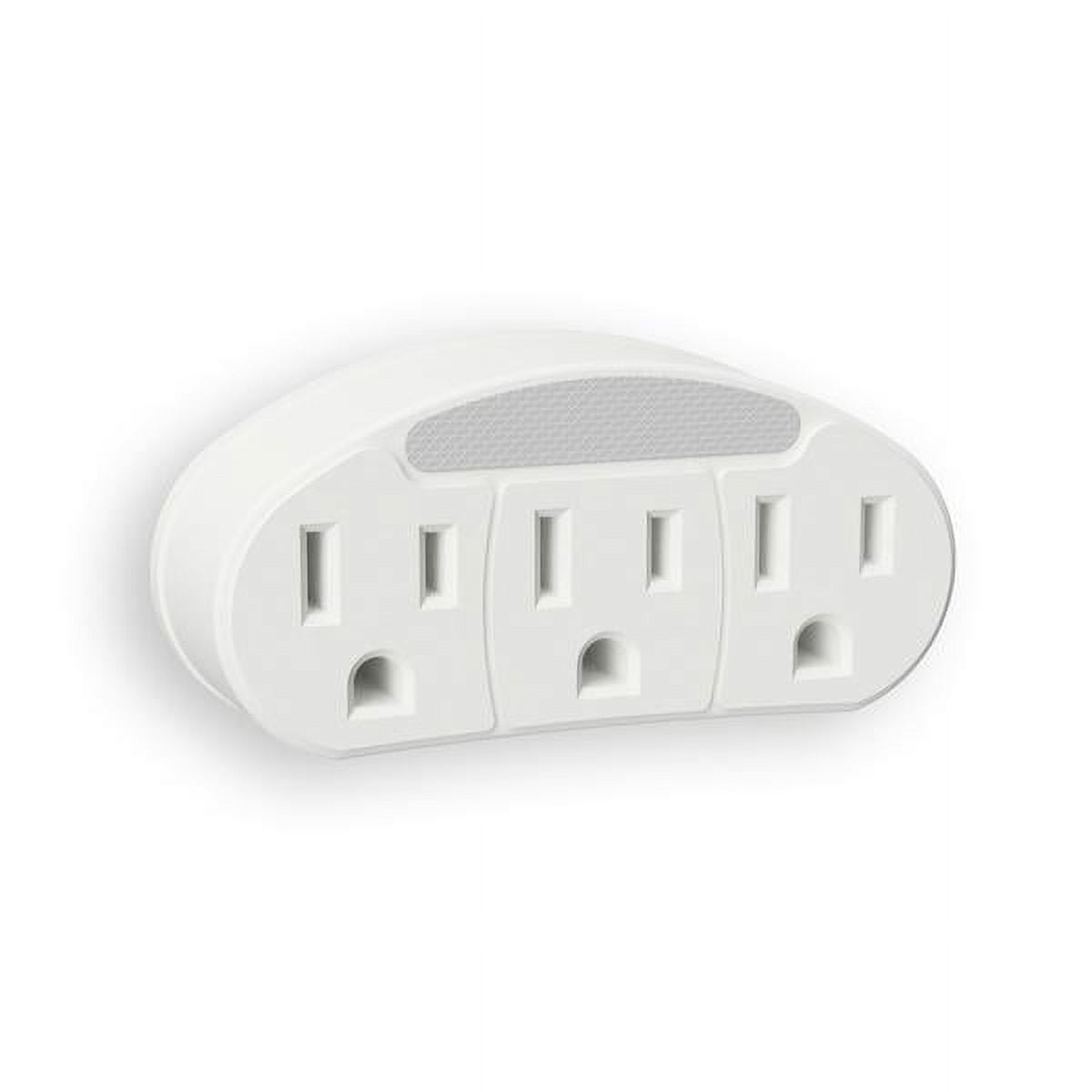 3 PC Amerelle Automatic Plug-in Incandescent Night Light w/Outlet