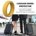 thumbnail image 2 of 8Pcs Silicone Wheel Protectors Flexible Wear Resistant Scratch-proof Noise Reducing Suitcase Wheel Covers Castor Sleeves-Yellow, 2 of 8