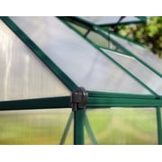 Palram - Canopia Hybrid 6' x 4' Polycarbonate/Aluminum Walk-In Greenhouse – Green - with Roof Vent
