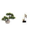 thumbnail image 1 of Árbol bonsái artificial,Bonsái artificial para decoración de escritorio o interior,Bonsái artificial,planta falsa en maceta.,Figura de escritorio,Escultura de notas musicales para, 1 of 8
