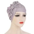 thumbnail image 2 of SPRING PARK Women Multi-color Knot Hat Head Hair Bow Knot Wrap Cap Hats Turban Headwear Cover Hijab Color, 2 of 7