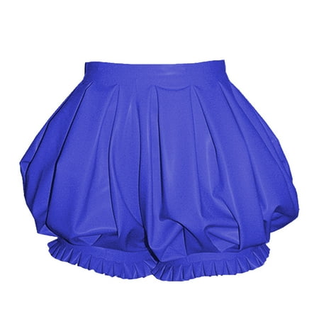 Womens High Waist Short Pants Party Shorts Shiny PVC Leather Lolita Bloomers Lingerie Costumes Accessory
