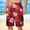 Red, variant on Mens Swim Trunks Graphic Print Elastic Waist Quick Dry Bathing Suit Board Shorts Beach Comfortable Swimsuit Bottom With Drawstring Dark Blue L