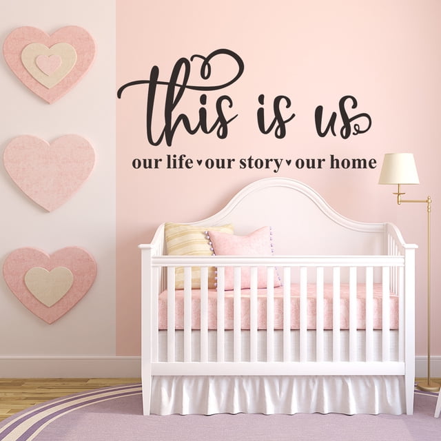 Adhesivo de pared «This is Us Family Quote Our Life Our Story»