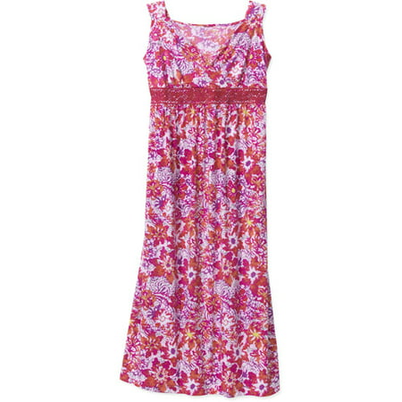 Faded Glory Women's Plus-Size Knit Empire-Waist Maxi Dress - Walmart.com