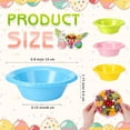 thumbnail image 3 of 100 Pcs Easter Day Plastic Disposable Bowl 12 oz Pastel Green Yellow Soup Dessert Salad Bowl Candy Snack Plate Serving Supplies for Easter Spring Holiday Birthday Wedding Party (Pastel), 3 of 4