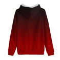 thumbnail image 3 of YUGYXL Womens Casual Long Sleeve Hoodies Trendy Gradient Color Lightweight Hooded Pullover Sweatshirt with Pocket Red L, 3 of 4