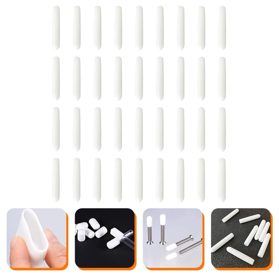 LOLIPPYY 500 Pieces White Flexible Rubber End Caps Covers for Wire Shelving and Threaded Rods