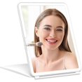 thumbnail image 2 of Makeup Mirror with LED Light,USB Rechargeable Travel Mirror(white,19.2*13*1.7CM), 2 of 4