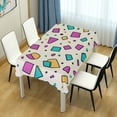 thumbnail image 4 of Yayeee Tablecloths 54" x 54" Rectangle Wrinkle Resistant Party Table Cover, Beige Retro Pattern, 4 of 8