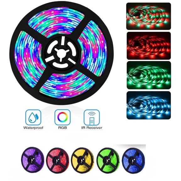 16.4ft/5M LED Strip Lights Kit,LED Tape Strips,RGB LED Light Strips Light Strips for Room,Remote LED Lights for Bedroom Home Party