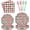 Christmas Plaid, variant on 96 Pieces Snowflake Winter Tableware Set – Blue Disposable Plates, Napkins, and Forks for Frozen Birthday Parties, Christmas Dinners, Holiday Gatherings, and Winter Celebrations – Serves 24 Guests