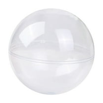 Christmas Tree Decoration Ornaments 5 Pack Clear Plastic Refillable, 5Cm Christmas Ornament Balls for Crafts Refillable, Clear Diy Refillable Acrylic Ball Kit Finishes for Christmas Tree Decoration