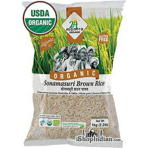 24 Mantra Organic Brown Sona Masoori Rice - 2.2 lbs