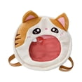 thumbnail image 5 of Cartoon Plush Backpack Toy Bag Portable Casual Versatile Cute Crossbody Bag gray without doll, 5 of 5
