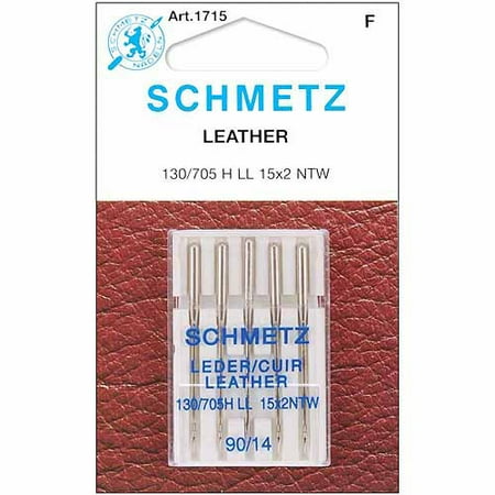 Euro-Notions Leather Machine Needles, Size 14/90, 5/pkg