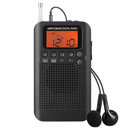 AM/FM Radio, Portable Pocket Handy AM FM Radio with Speaker, Sleep Timer, Preset, Alarm Clock and (Best Pocket Fm Radio)