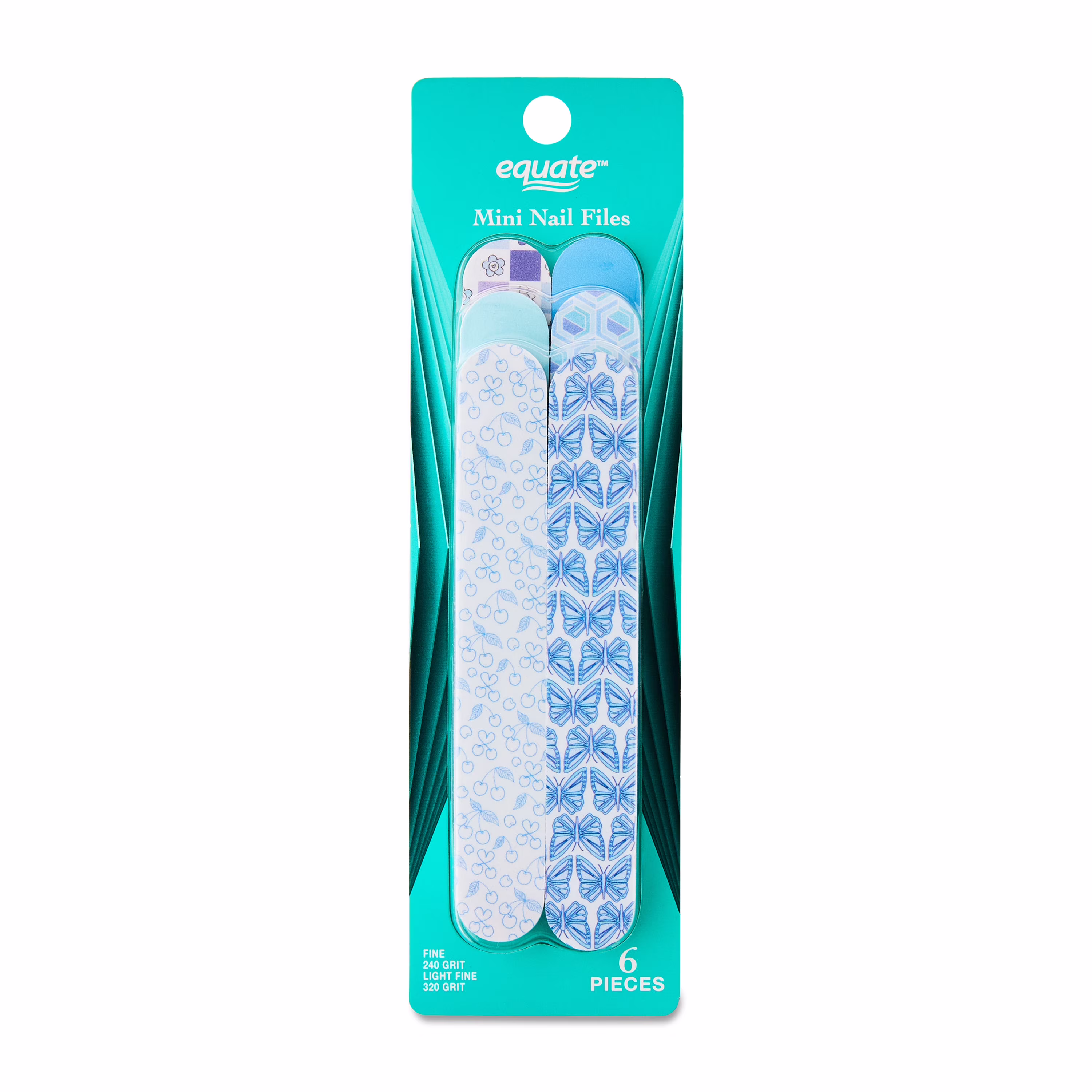 Equate Mini Nail Files, 6 Count