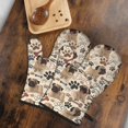 thumbnail image 5 of Cute Oven Mitts,Pug and Footprint Oven Mitt 2-Pack Set,Kitchen Gloves for Oven,Heat Resistant Oven Mitts 7.7"x12", 5 of 7