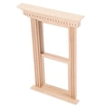 thumbnail image 1 of Chocolate Miniature Window Model for Decoration Unpainted DIY Wooden Blank Window 3.5 x 2.8 inches, 1 of 5