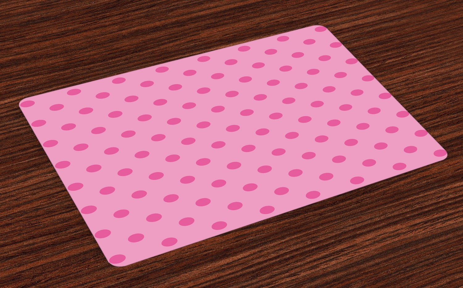 Hot Pink Placemats Set of 4 Classical Simplistic Pattern Design with