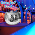 thumbnail image 6 of New Arrivals 10-Inch Disco Ball Ice Bucket Silver Sparkly Mirror Icebucket for Wine, Drinks, Home Bar Beverage Cooler Partys, 6 of 9
