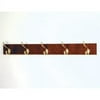 Wooden Mallet HCR-5BMH 5 Hook Coat Rack in Mahogany - Brass