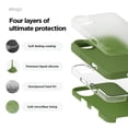 thumbnail image 5 of elago Compatible with iPhone 16 Case, Premium Liquid Silicone Case, Full Body Protective Cover, Shockproof, Slim Phone Case, Anti-Scratch Soft Microfiber Lining, 6.1 inch (Cedar Green), 5 of 6