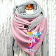 thumbnail image 2 of Foulard à Boutons Chauds Hiver en Coton Imprimé Papillon pour Femmes, 2 of 3
