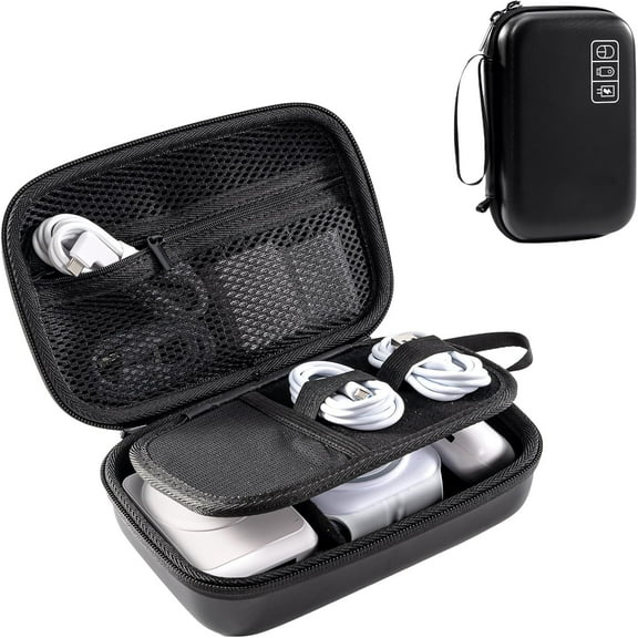 ProCase Hard Travel Case for Anker MagGo 3 in 1 Wireless Charging Station, MagGo Power Bank, MagSafe Wireless Charger Stand -Black