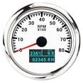 thumbnail image 1 of 3 in 1 Tachometer Gauge 8000/ 6000/ 4000 RPM 85mm Waterproof Tacho Meter LED Water Temp Oil Pressure Hour Meter For Boat Car ,Wide Applicability, 1 of 7