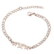 thumbnail image 1 of Joyeros Pulsera de hilo de tamaño ajustable con cadena Figaro y dije de mariposa de acero inoxidable, 1 of 1