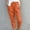 Orange womens pants, variant on Wycnly Cropped Pants for Women Womens Jogger Pants Casual Solid Drawstring Elastic Waist Cropped Trousers Summer Vintage Cotton Linen Plus Size Pants with Pocket